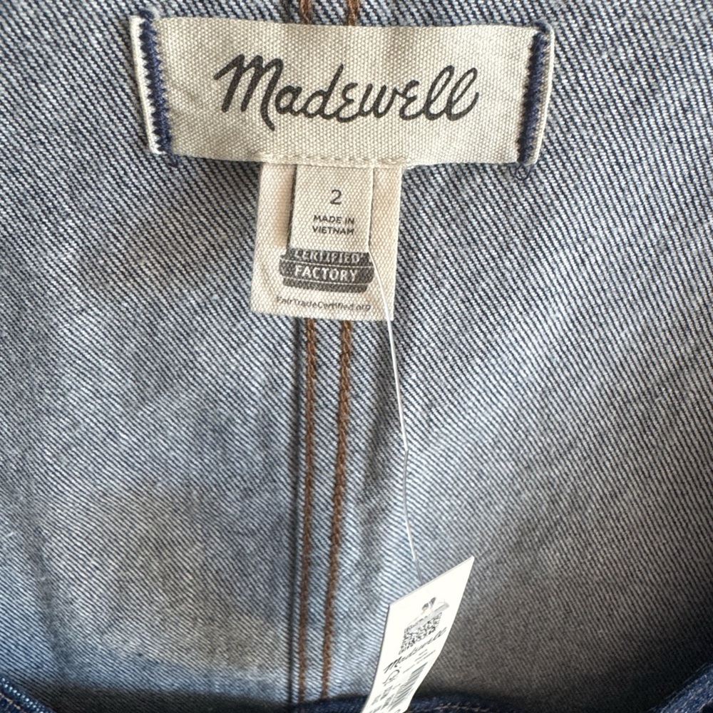 Madewell Dark Blue Denim Midi Dress - Picture 4 of 6